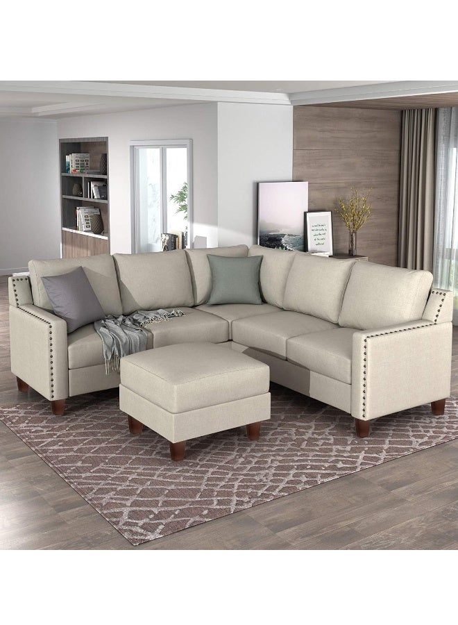 أرجل كنبة خشبية على طراز منتصف القرن - مجموعة 4 أرجل بديلة لمشاريع أثاث افعلها بنفسك، مثقوبة مسبقاً لتركيب سهل، مثالية للأرائك، والخزائن، والطاولات الجانبية وطاولات القهوة (4 بوصة، بني) - Image 2