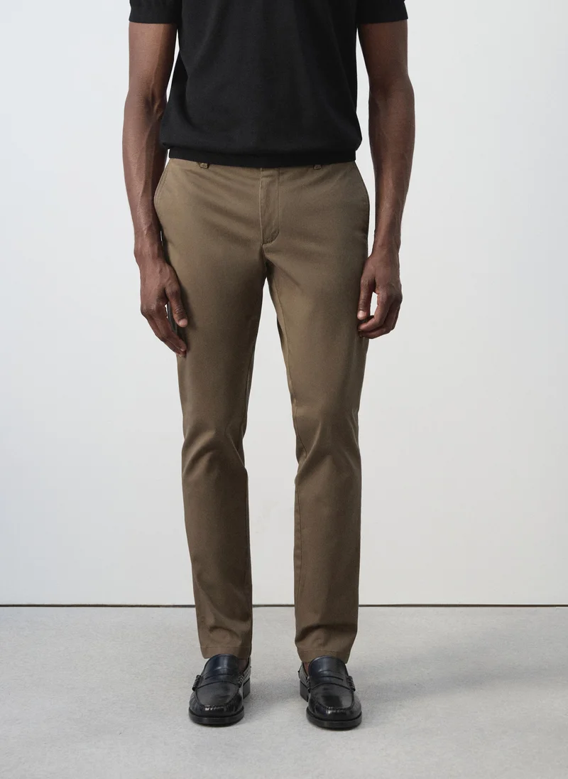 مانجو مان Barna Slim-Fit Twill Chino Trousers