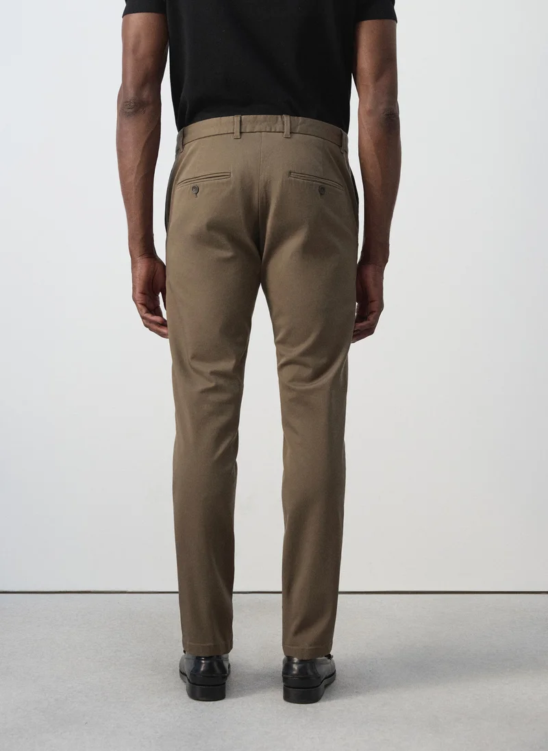 مانجو مان Barna Slim-Fit Twill Chino Trousers