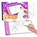 IMAGE Light Up Tracing Pad Pink Drawing Tablet Coloring Board for Kids Children to for Girls Boy Includes 10 Traceable Sheets and Two Clips - Image 2
