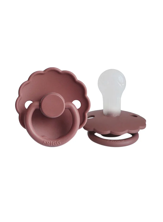 FRIGG Pack Of 1 Daisy Silicone Baby Pacifier 0-6M Woodchuck - Size 1