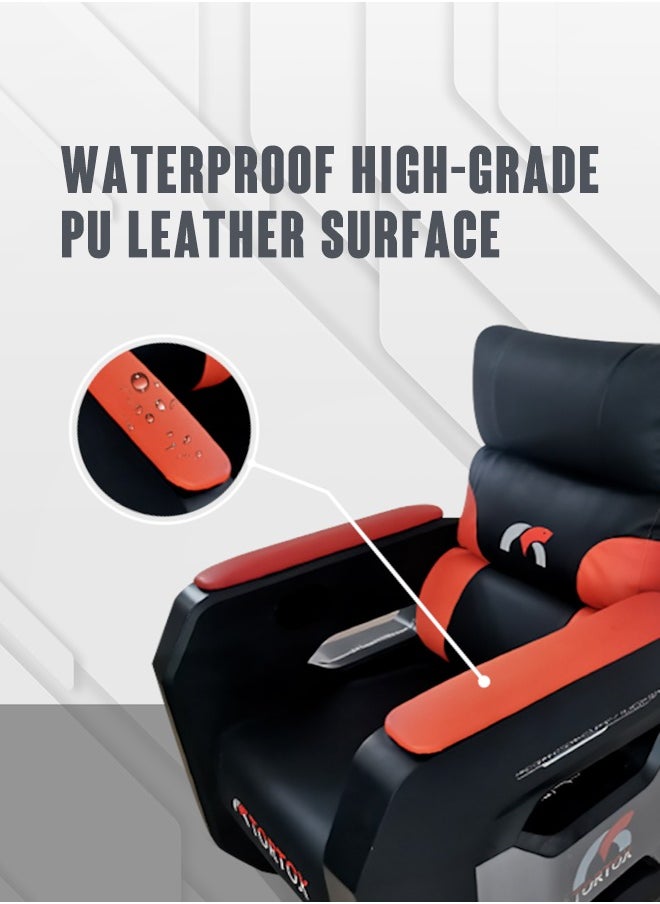 Tortox - TORTOX GS300 Gaming Sofa with Movable Scroll Casters , 135° Recliner System, Breathable PVC Leather, Comfortable Cushion, Adjustable Back Rest, 150Kg Capacity, Metal Frame - Image 1
