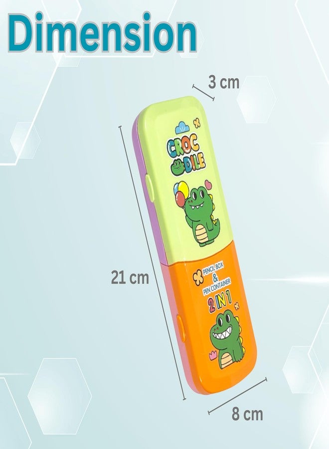 ZAFCO 2-in-1 Foldable Pencil Box & Pen Stand for Kids | Multicolor Cartoon Pencil Case | Compact & Expandable Storage Organizer for School Supplies (Pack of 1) - Image 2
