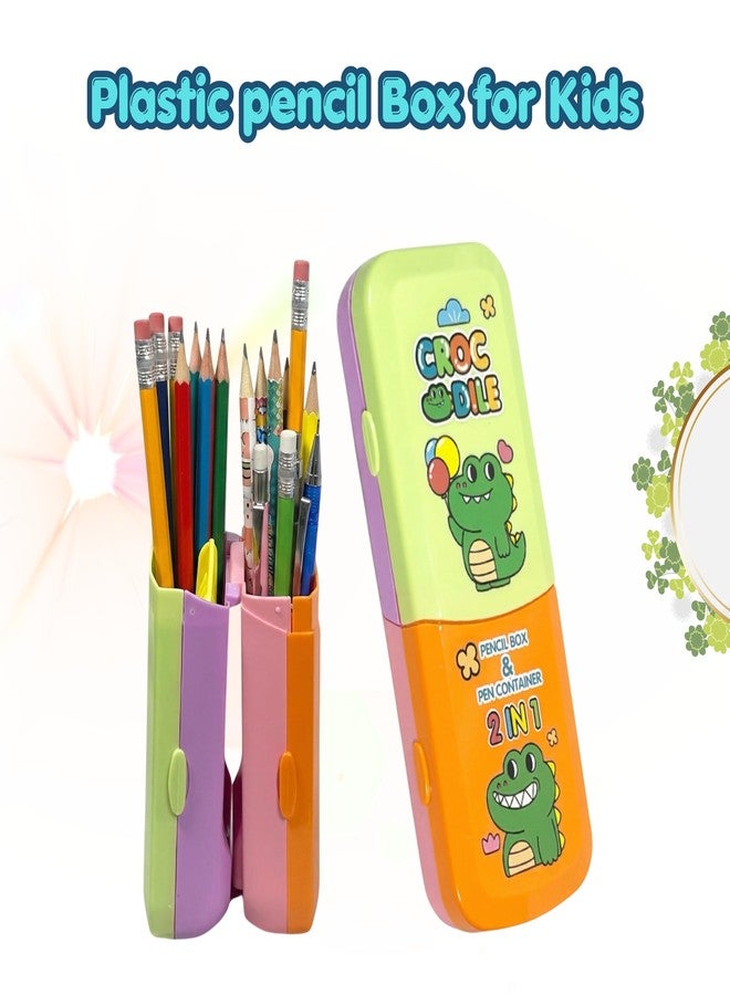 ZAFCO 2-in-1 Foldable Pencil Box & Pen Stand for Kids | Multicolor Cartoon Pencil Case | Compact & Expandable Storage Organizer for School Supplies (Pack of 1) - Image 4