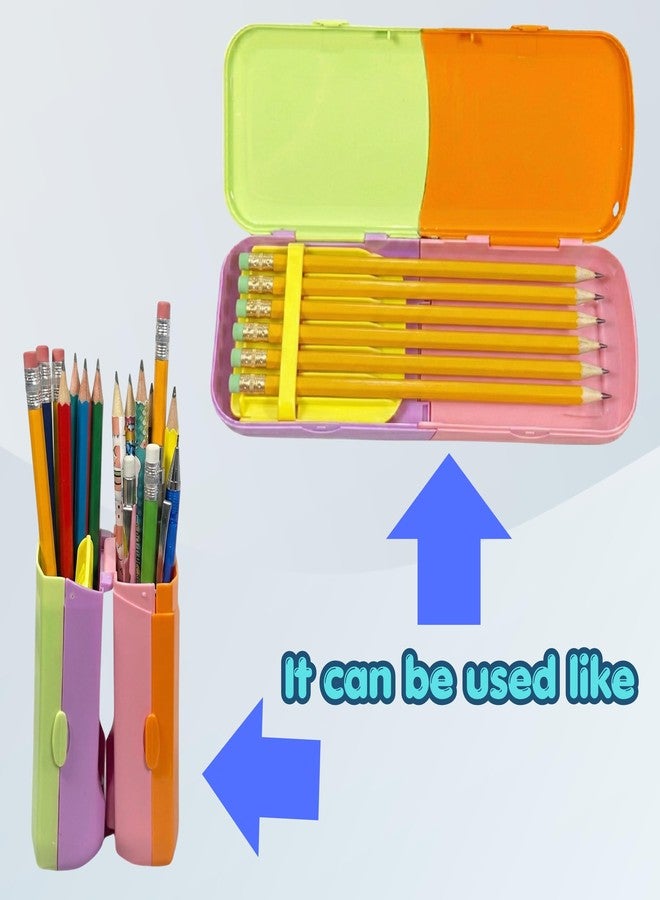 ZAFCO 2-in-1 Foldable Pencil Box & Pen Stand for Kids | Multicolor Cartoon Pencil Case | Compact & Expandable Storage Organizer for School Supplies (Pack of 1) - Image 5