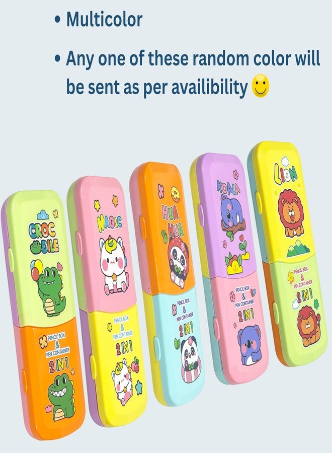 ZAFCO 2-in-1 Foldable Pencil Box & Pen Stand for Kids | Multicolor Cartoon Pencil Case | Compact & Expandable Storage Organizer for School Supplies (Pack of 1) - Image 3
