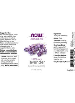 now Now Solutions 100% Pure Lavender Oil, 30 ml  - Image 2
