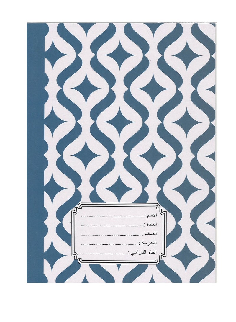 Sadaf دفتر ملاحظات بأربعة خطوط 6 قطع مع غلاف بلاستيكي بتصاميم متنوعة بحجم A5 60 ورقة - Image 3