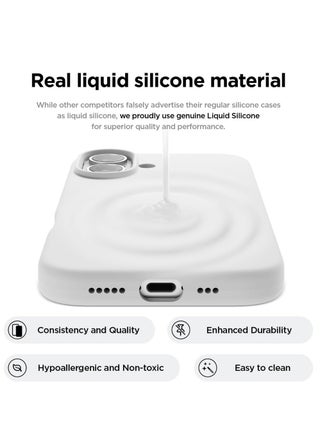 iPhone 16 Liquid Silicone Case Cover,Full Body Protection, Shockproof, Slim, Anti-Scratch Soft Microfiber Lining,Slim Protective Back Cover with Comfortable Hold Touch Feeling and Anti-fingerprint - view 2