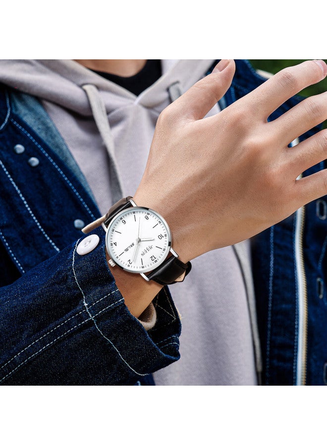 Julius Watch For Men, New Style, Suitable For Middle And High School Students, Exam Calendar Quartz Watch With Black Strap And White Dial Ja-1516ma - Image 4