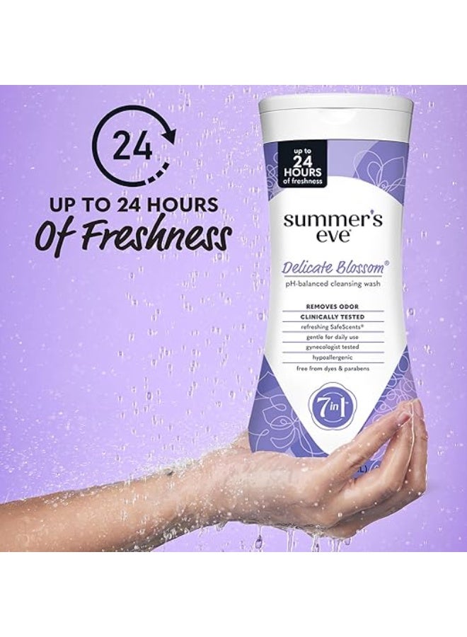 Summer's Eve Delicate Blossom Feminine Wash For Sensitive Skin Cleanser Women, 15 Ounce - Image 2
