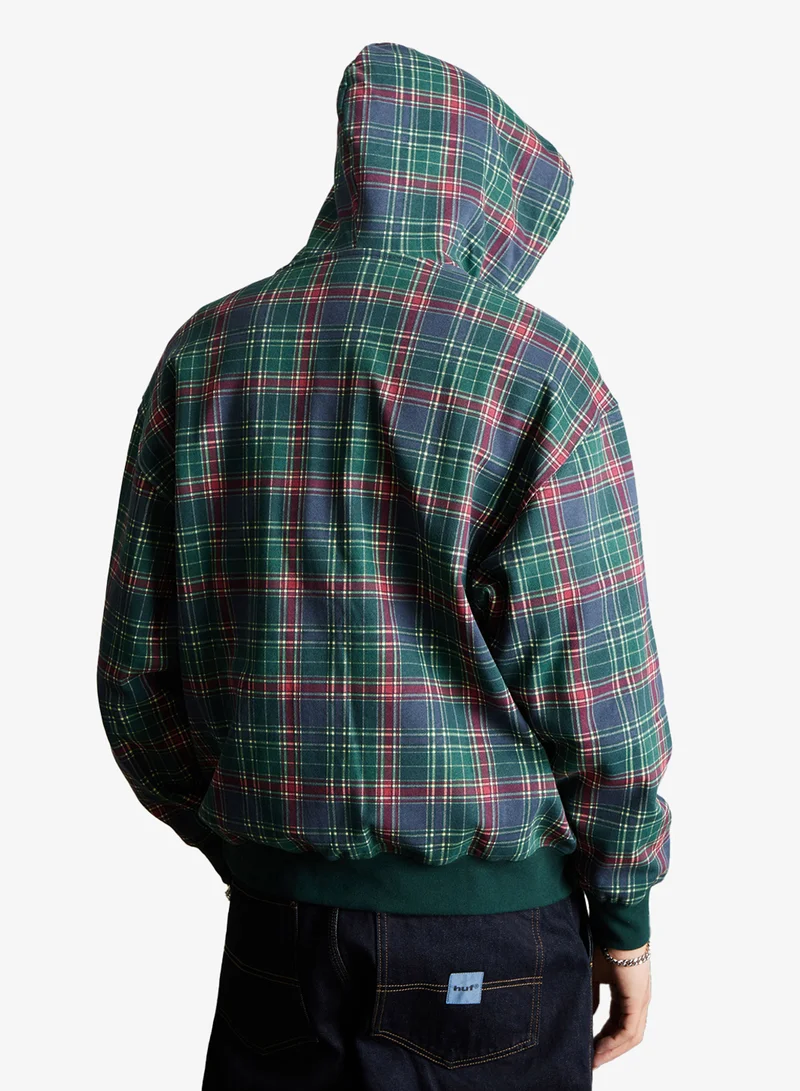 Huf Arch Plaid FZ Heavyweight Hoodie