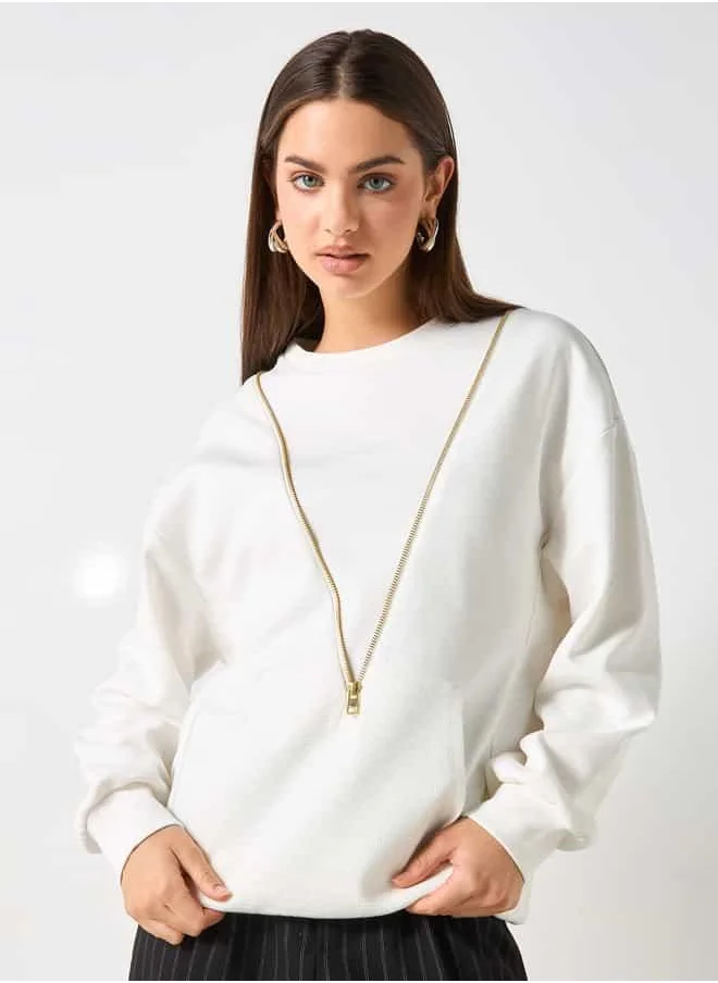 2Xtremz 2Xtremz Zip Detail Sweatshirt with Long Sleeves