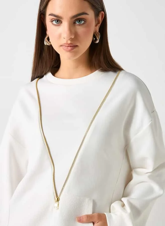 2Xtremz 2Xtremz Zip Detail Sweatshirt with Long Sleeves