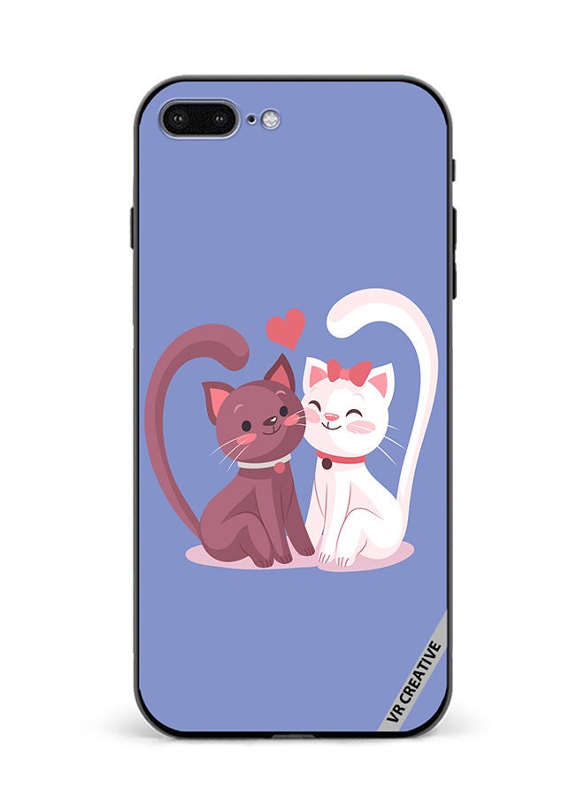 VR CREATIVE Protective Case Cover For Apple iPhone 7 Plus/8 Plus Love Cat Design Multicolour - Image 1