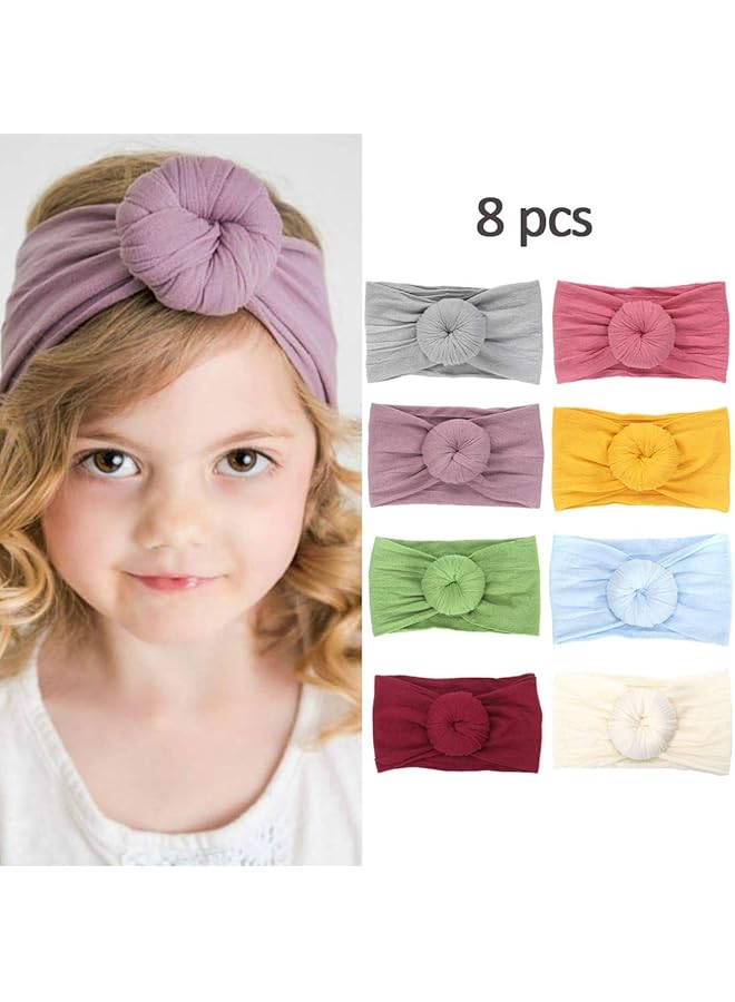 erorex Kids Baby Bohemian Turban Headbands Super Soft Cotton Cute Turban Knot Caps Stretchy Soft Headbands - Image 2