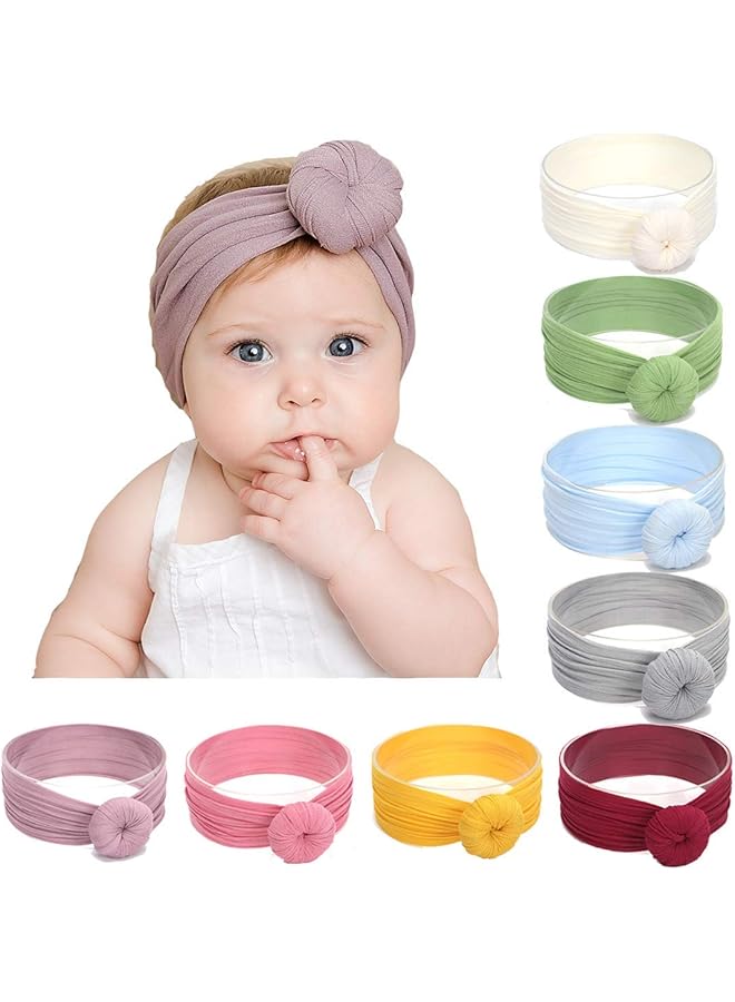erorex Kids Baby Bohemian Turban Headbands Super Soft Cotton Cute Turban Knot Caps Stretchy Soft Headbands - Image 1