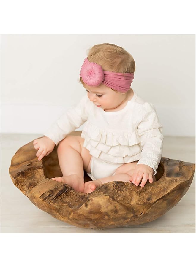 erorex Kids Baby Bohemian Turban Headbands Super Soft Cotton Cute Turban Knot Caps Stretchy Soft Headbands - Image 3