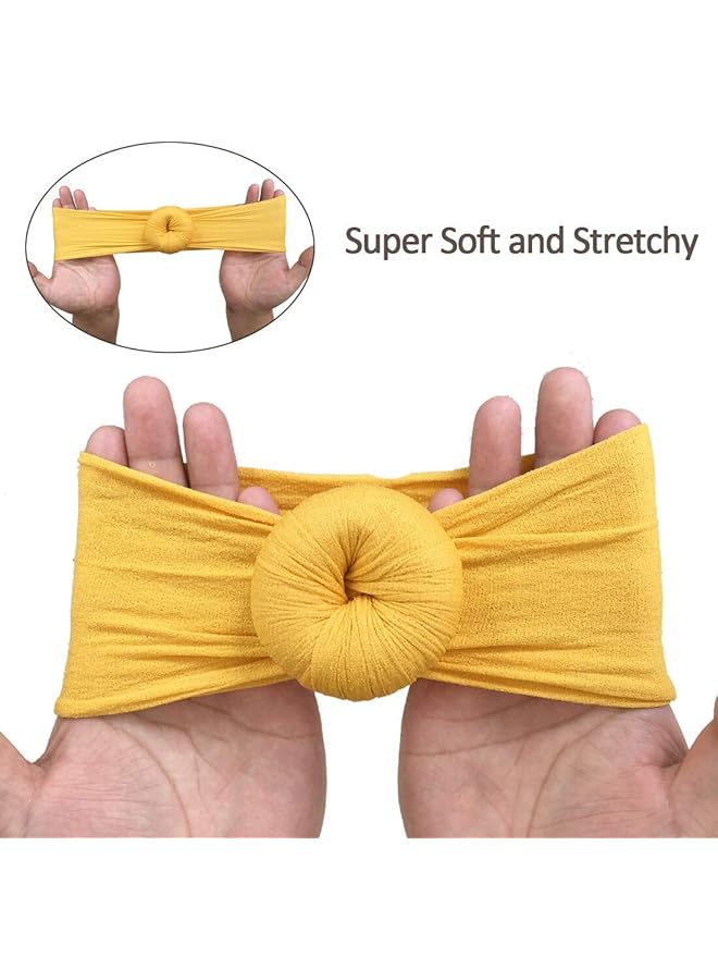 erorex Kids Baby Bohemian Turban Headbands Super Soft Cotton Cute Turban Knot Caps Stretchy Soft Headbands - Image 5