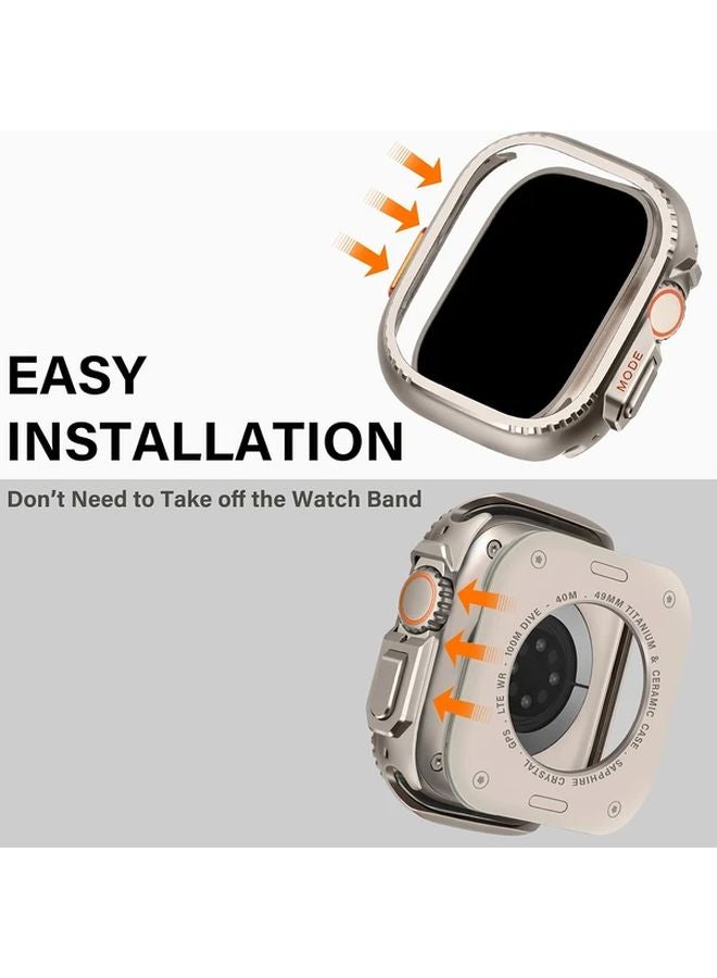 Metal Alloy Bumper Case For Apple Watch Ultra 2 1 49mm Grey Protective Cover - Image 4