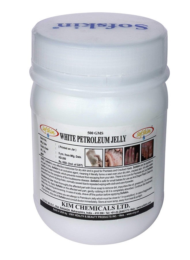 Sofskin White Petroleum jelly IP, 500gm. Odourless, pH 5.5, Exp. 5 yrs. Made in India for USA. Export Surplus. - Image 2
