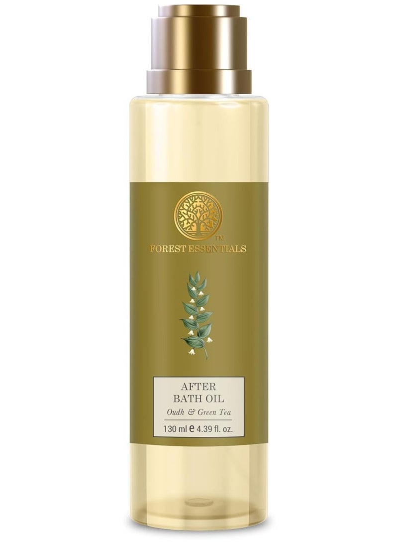 فورست اسينشالز أساسيات الغابة زيت الاستحمام المغذي بعد الاستحمام بالعود والشاي الأخضر والأيورفيدا للجسم - Image 1