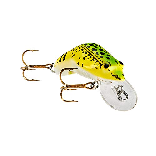 Rebel Wee Frog Fishing Lure, Chartreuse Frog, (3'-4' Cranking Depth) - Image 2