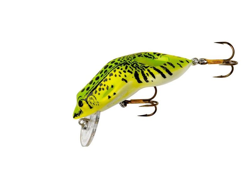 Rebel Wee Frog Fishing Lure, Chartreuse Frog, (3'-4' Cranking Depth) - Image 5