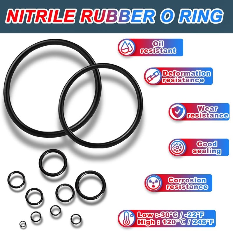 KEZE 826 PCs Universal SAE & Metric O-Rings Kit with 4-Piece Pick and Hook Set - Image 4