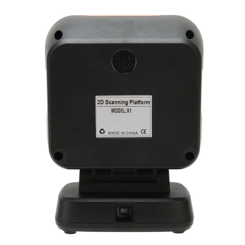 2D Desktop Barcode Scanner Adjustable Angle 600000 Global Exposure Scanning Engine - Large Scanning Window USB Barcode Scanner with Function Buttons for Store Supermarket Warehouse - Image 1