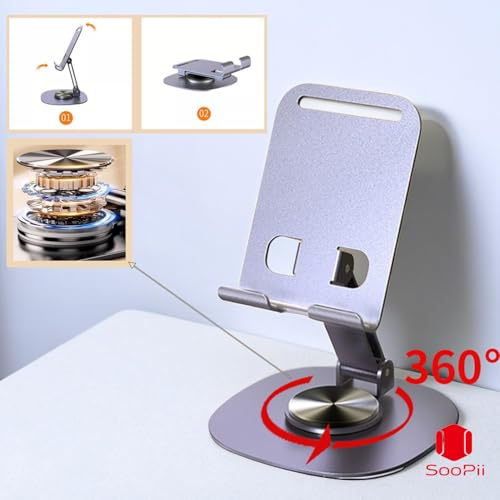 SOOPII Desktop Premium- A Grade Quality Mobile Phone Stand + Tablet Stand, Tab Stand, Mobile Holder, Adjustable & Foldable Mobile Stand, Stand for Mobile Phone and Tablet - Image 3