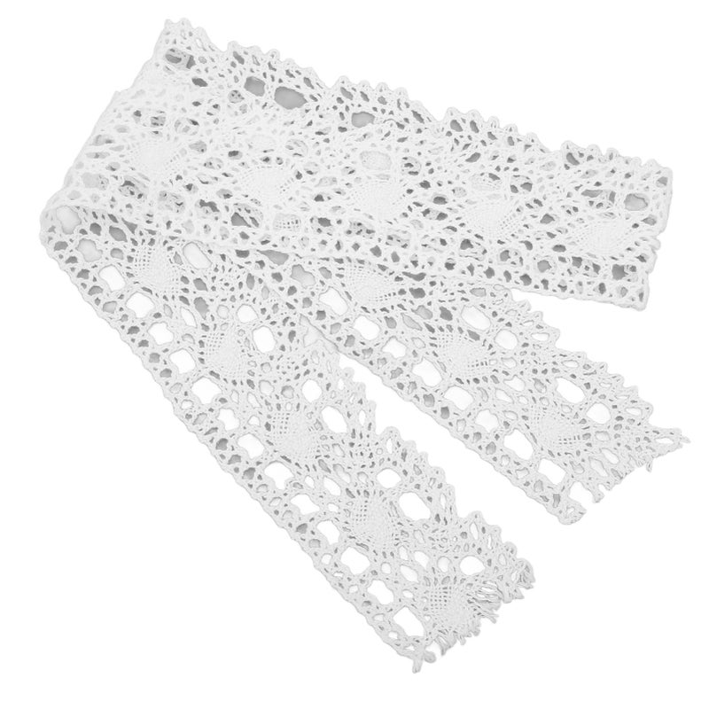 Lace Ribbon DIY Cotton Net 4cm Width 10 Yards Exquisite Fabric Lace Trim for Curtain Clothes Tablecloth Gift DecorationWhite - Image 1