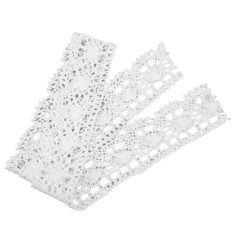 Lace Ribbon DIY Cotton Net 4cm Width 10 Yards Exquisite Fabric Lace Trim for Curtain Clothes Tablecloth Gift DecorationWhite - Image 4