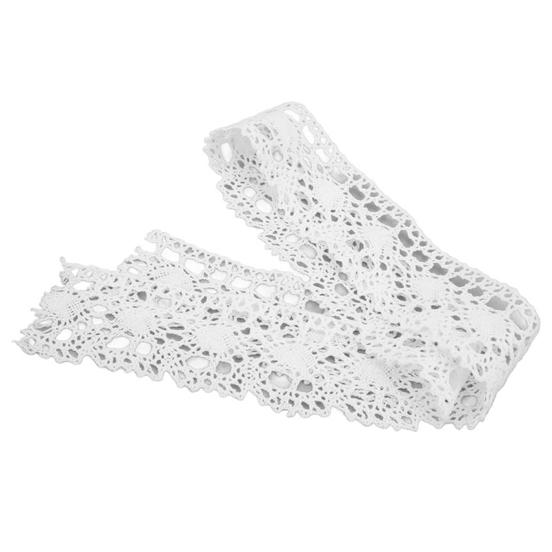 Lace Ribbon DIY Cotton Net 4cm Width 10 Yards Exquisite Fabric Lace Trim for Curtain Clothes Tablecloth Gift DecorationWhite - Image 3
