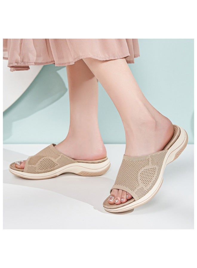 NIBEMINENT Shoes for Women Summer Open Toe Casual Breathable Outdoor Beach Platform Sandals Slippers Women Casual Wedges  - Image 3