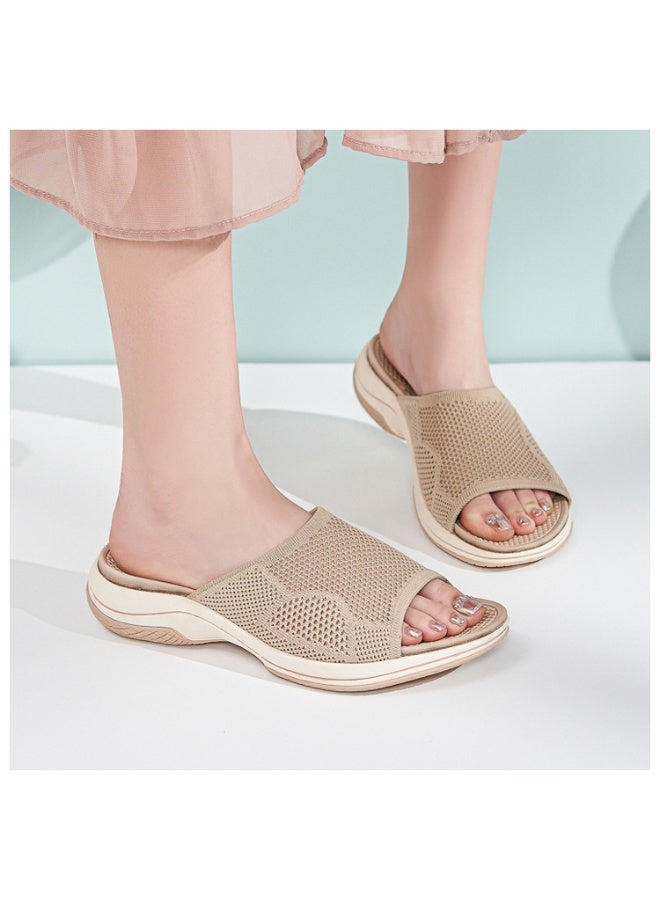 NIBEMINENT Shoes for Women Summer Open Toe Casual Breathable Outdoor Beach Platform Sandals Slippers Women Casual Wedges  - Image 4