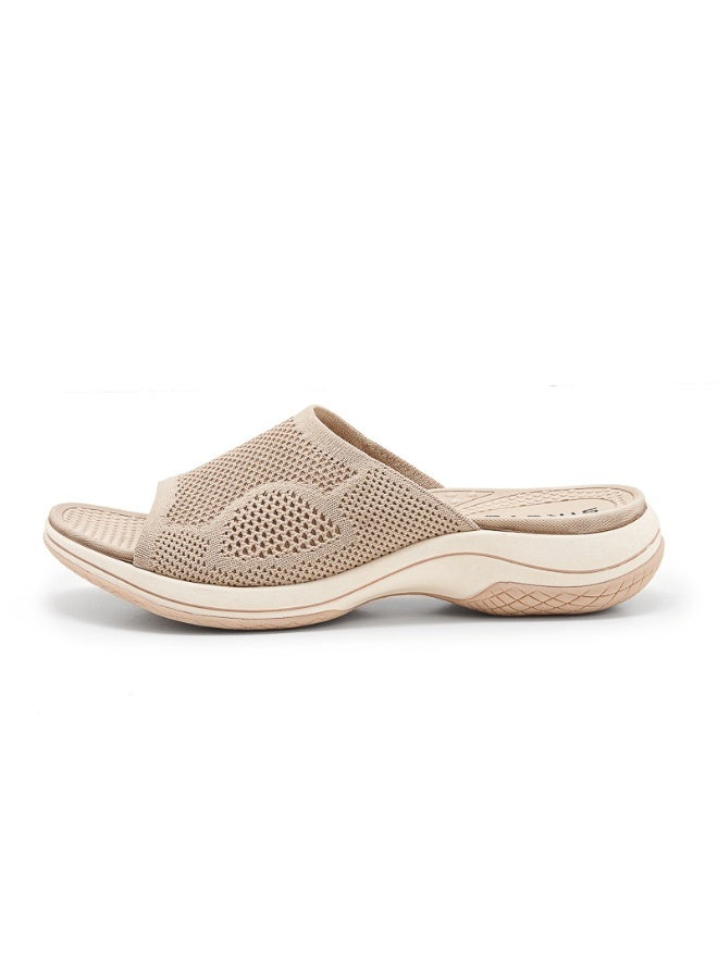 NIBEMINENT Shoes for Women Summer Open Toe Casual Breathable Outdoor Beach Platform Sandals Slippers Women Casual Wedges  - Image 1
