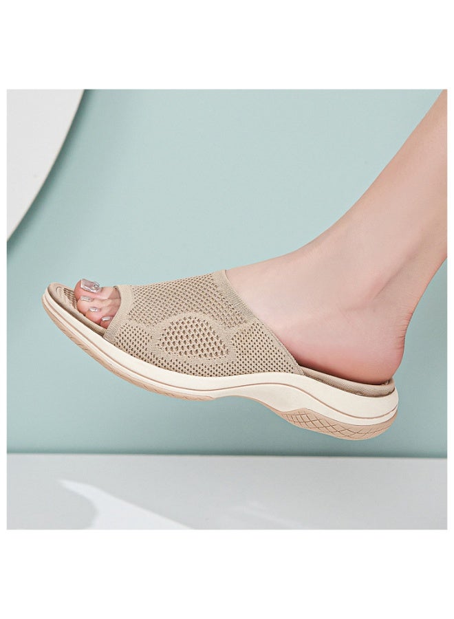 NIBEMINENT Shoes for Women Summer Open Toe Casual Breathable Outdoor Beach Platform Sandals Slippers Women Casual Wedges  - Image 2