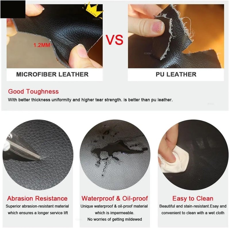 QASULER Car Door Handle Panel Leather Cover for Peugeot 307 - Image 5