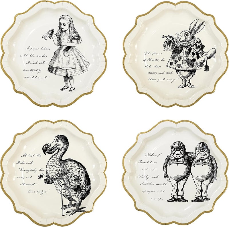 Talking Tables Alice In Wonderland Party Supplies | Paper Plates | Great For Mad Hatter Tea Party, Birthday Party And Baby Shower | 12 Count - Image 1