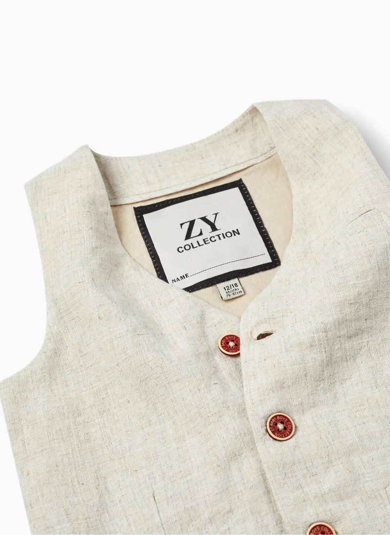 Zippy Zippy Linen Waistcoat For Baby Boys