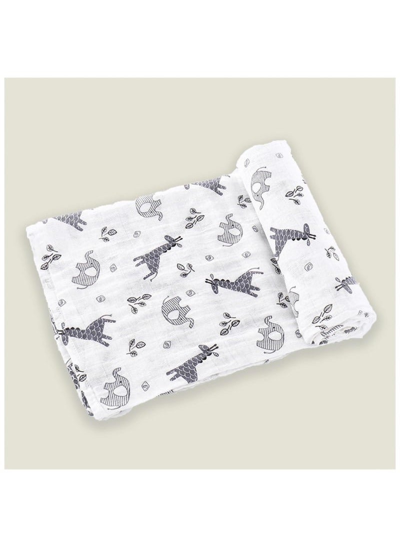 LCAREMOM 3 Pack 120 X 110cm Baby Swaddle Blanket, Unisex Newborn Wrap, Breathable and Skin-Friendly Cotton Ideal Newborn Infant Swaddling Set, Muslin Swaddle Blankets Receiving Blankets Neutral for Boys and Girls  - Image 5