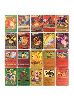 Pokemon Gold color foiled New Design Set (55 pcs Stylish Multi Colour Card Backside),  Including Vmax Rares V Series GX EX Rares Charizard Cards  - Image 3