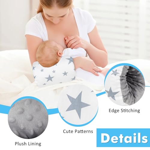 TEUOPIOE Baby Feeding Arm Pillow,Soft Cotton Bottle Nursing Arm Pillows for Newborn,Breastfeeding Pillows for More Support for Mom and Baby,Portable and Washable,Ergonomic Nursing Essentials(Pentagram) - Image 4