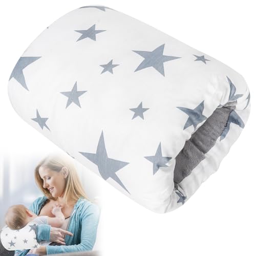 TEUOPIOE Baby Feeding Arm Pillow,Soft Cotton Bottle Nursing Arm Pillows for Newborn,Breastfeeding Pillows for More Support for Mom and Baby,Portable and Washable,Ergonomic Nursing Essentials(Pentagram) - Image 1