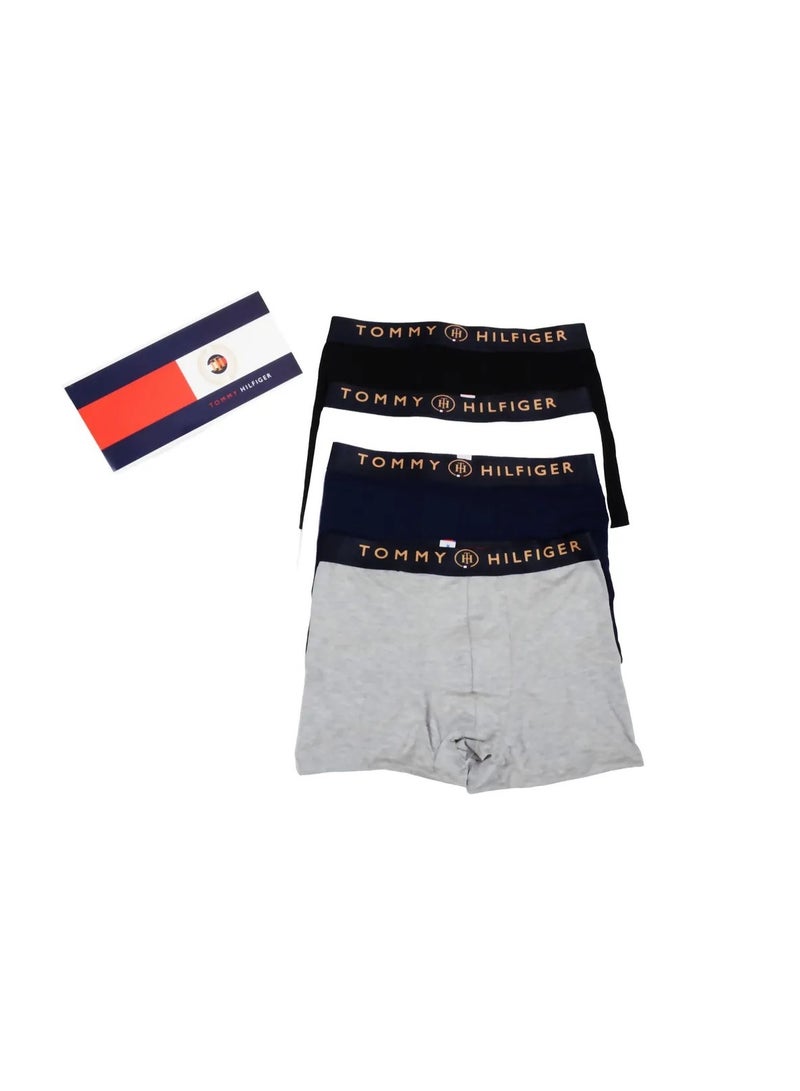 Tommy Hilfiger Sport Tommy Hilfiger Men's 4 Pack Low Rise Trunks - Cotton Stretch - Multi Color - Image 1