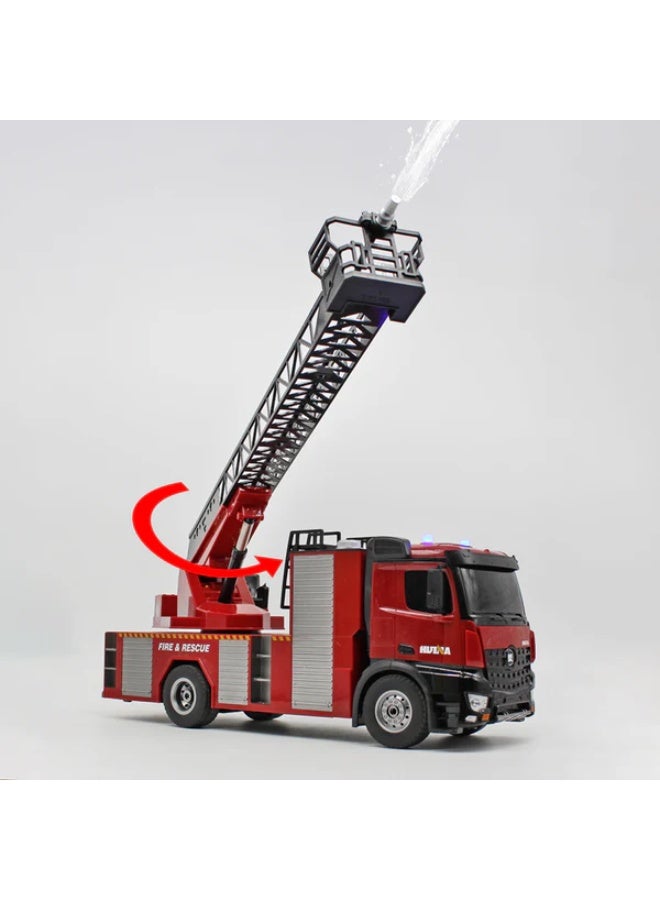 Huina 1561 1:14 RC Fire Truck Remote Control Simulation Fire Engine with Water Spray Lights & Sounds - Image 3