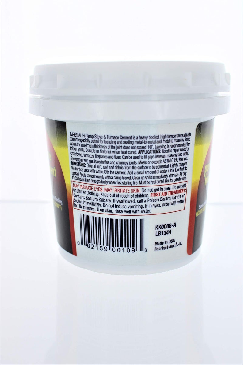 Imperial KK0068-A Hi Temperature Stove and Furnace Cement 8 Oz - Image 2