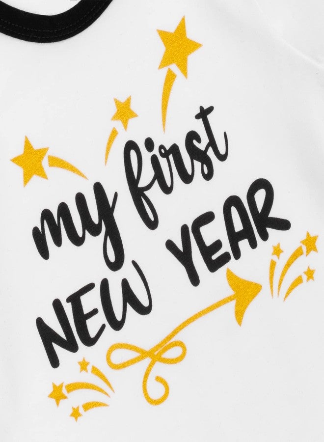 Okbebe Baby Boy New Year Outfit Infant My First New Year Clothes Set (Black and White, 12-18 Months) - Image 5