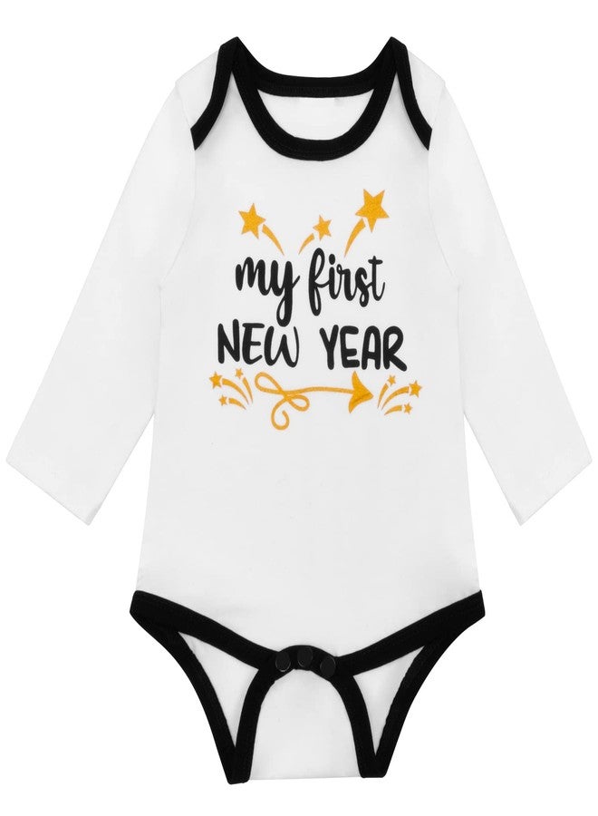Okbebe Baby Boy New Year Outfit Infant My First New Year Clothes Set (Black and White, 12-18 Months) - Image 2